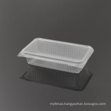 PET 150 350 750ml square plastic food container clear plastic cake box with lid